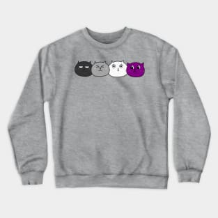 Asexual Pride Kawaii Cats Shirt Crewneck Sweatshirt